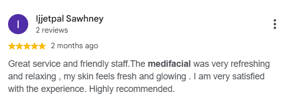 Medi Facial patient testimonial in Kolkata at Dontia Care Clinic Skin and Hair